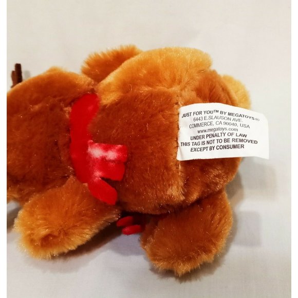 Reindeer with Scarf Plush Stuffed Animal 6" MegaToys - Picture 5 of 9